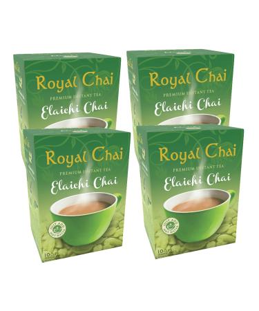 Royal Chai Royal Chai Elaichi Sweet 220g (Pack of 4) - Premium Instant Tea - Cardamom Tea - Natural - Indian Cardamom Tea with Instant Cardamom Tea