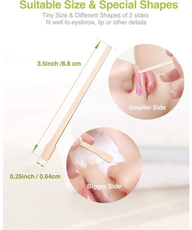 Elitehood 400 Pack Eyebrow Wax Sticks - Wooden Waxing Applicators for Face Hair Removal - Buy Online on GoSupps.com