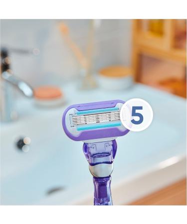 Gillette Venus Deluxe Smooth Swirl Razor Blades for Women - 8 Replacement Blades with 5-Blade Technology | Smooth Shaving Solution - Buy Online on GoSupps.com