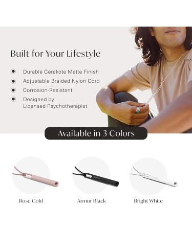 Komuso Active Shift Breathing Tool - Durable Necklace for Active Lifestyles - Calming Pendant for Meditation, Anxiety, and Stress Relief - Expert-Designed - Bright White - Buy Online on GoSupps.com