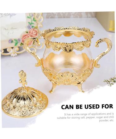 HOMSFOU 1pc Box Spice Jar Glass Terrarium with Lid Glass Food Storage Jar Glass Storage Container Sugar Server Retro Kitchen Canisters Seasoning Dispenser Jars Tea Pot Coffee - Buy Online on GoSupps.com