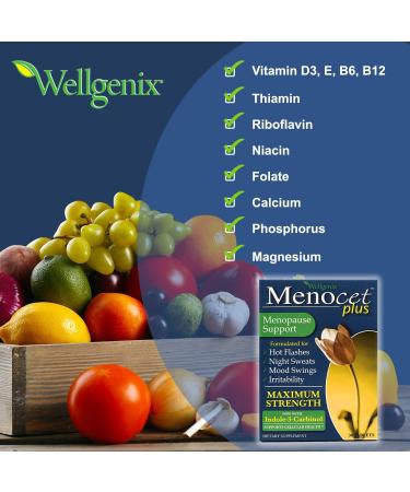 Wellgenix Menocet Plus Menopause Support - 2 Pack (30 Tablets) | Natural Relief for Hot Flashes, Mood Swings & Night Sweats - Buy Online on GoSupps.com