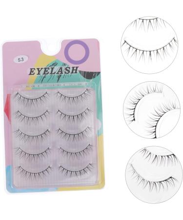 Beaupretty 5 Pairs Fake eyelashes artificial eyelashes 3d false eyelashes lash extension tools halloween eyelashes lady tools Artificial Eyelash Decor soft strip s3 slim artificial fiber - Buy Online on GoSupps.com
