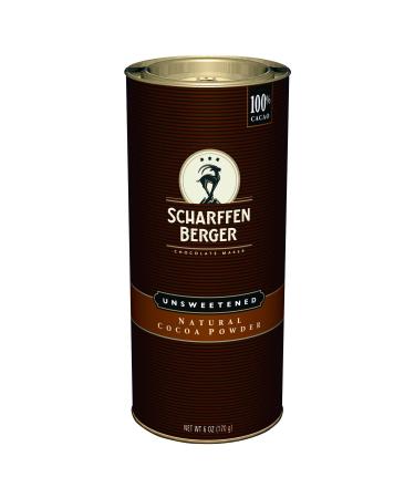 SCHARFFEN BERGER Unsweetened Natural Cocoa Powder, holiday baking supplies, 6-Ounce Canister Dark Chocolate 6 Ounce (Pack of 1)