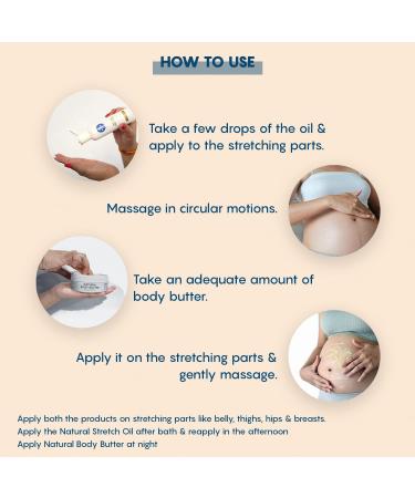 The Moms Co All Natural Complete Care Solution for Stretch Marks for Women with 7 in 1 Natural Stretch Mark Oil (100ml) and Natural Body Butter (100g) | |Stretch Mark Oil | Stretch Mark Removal Cream - Buy Online on GoSupps.com