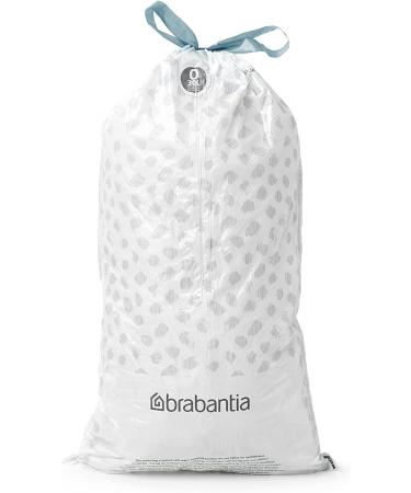 Brabantia 138485 Garbage Bags - 120 White Bags (Code O) | Pack of 6 | Eco-Friendly & Durable - International Shipping Available - Buy Online on GoSupps.com