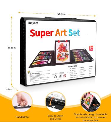 iBayam Art Kit for Kids and Teens - Drawing, Sketching, and Coloring Set with Trifold Easel, Sketch Pad, and Variety of Art Supplies - Buy Online on GoSupps.com