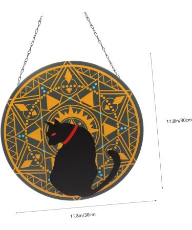 ABOOFAN Wrought Iron Disc Pendant Decor Ornament Iron Circle Pendant Hanging Adornment Indoor Metal 30x30x1cm As Shown1 - Buy Online on GoSupps.com