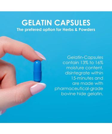 Capsuline Size 0 Gelatin Empty Capsules - 1000 Count | DIY Pill Capsule Filling, Non-GMO, Kosher, Halal, Gluten-Free | Clear, Bovine | Pack of 1 - Buy Online on GoSupps.com