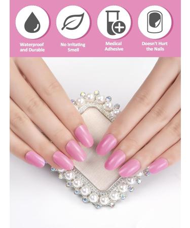 Elegant and Long-Lasting EBANKU Cured Gel Nail Strips - Waterproof DIY Gel Nail Wraps with Tools (BSS-0051) - Buy Online on GoSupps.com