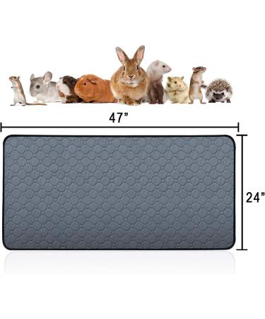 Washable Guinea Pig Cage Liners - 24x47 (2 Pack) | Reusable & Waterproof Pee Pads for Small Animals - Absorbent Guinea Pig Bedding - Buy Online on GoSupps.com