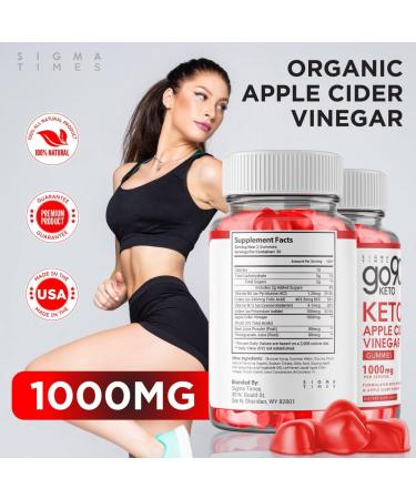 (3 Pack) Go90 Keto ACV Gummies - Advanced Weight Loss Formula - Made in USA - 1000mg Apple Cider Vinegar Gummies - 180 Gummies - Buy Online on GoSupps.com