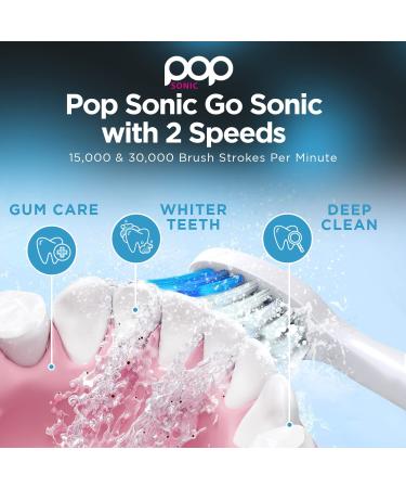 Shop Pop Sonic Electric Toothbrush - Red Floral Travel Brush for Kids | 2 Speed 15 000-30 000 Strokes/Minute | Buy Internationally Online - Buy Online on GoSupps.com
