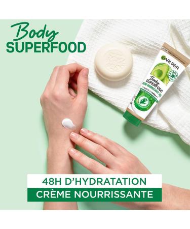 GARNIER Body Superfood Nourishing Hand Cream - 48-Hour Hydration - Avocado Oil & Omega 6 - 98% Natural Origin - Vegan & Cruelty Free - Dry to Very Dry Hands - 75 ml - Buy Online on GoSupps.com