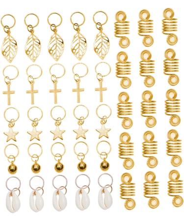 minkissy 1 Braiding Hair Accessories Braid Hair Accessories Decorative Hair Clips Braided Hair Clip Gold Hair Accessories Gold Hair Clips Shell Hair Rings Arm Makeup Cleaner Wig Embossed - Buy Online on GoSupps.com