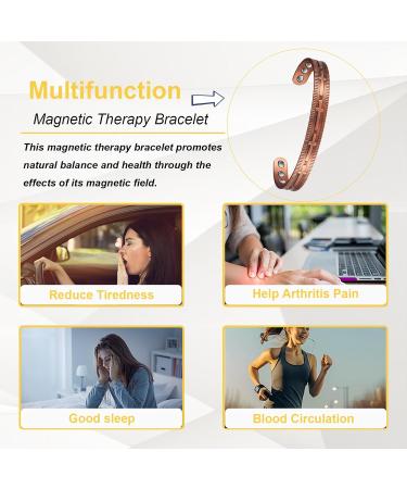 Buy 99% Pure Copper Adjustable Cross Magnetic Bracelet for Women | Unique Copper Jewelry Gift - Buy Online on GoSupps.com