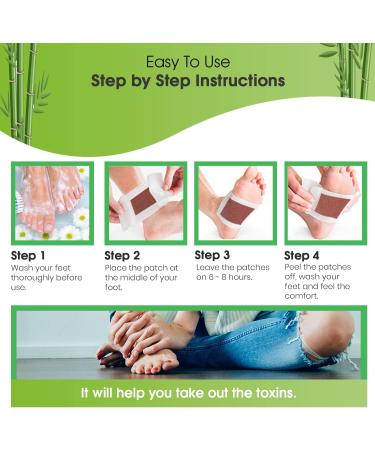 Deep Cleansing Foot Pads - Premium 11 Ingredient Body Care for Boosted Energy & Relaxation - Set of 20 - Buy Online on GoSupps.com