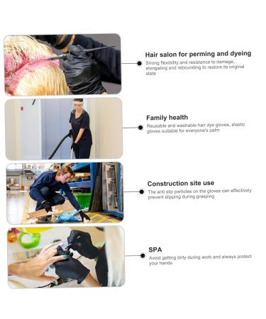 Vintorky Reusable Hair Dye Gloves for Men - 3 Pairs of Medium-Sized Latex Gloves - Perfect for Hair Dye & Shampoo - Buy Online on GoSupps.com