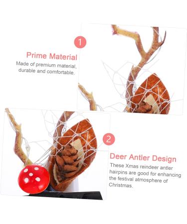 minkissy 2 Pairs Luminous Antler Hair Clip Reindeer Antlers Hair Clips Reindeer Antlers Xmas Hairpins Reindeer Ears Clips Girls Dresses Deer Antlers Hair Holder Pp Christmas Deer Elk Horns - Buy Online on GoSupps.com