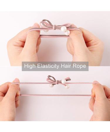 Seatecks 31-Piece Hair Tie & Clip Set | Elegant Elastic Hair Accessories for Girls & Women | DIY Hairstyles | Pink Ponytail Holders - Buy Online on GoSupps.com