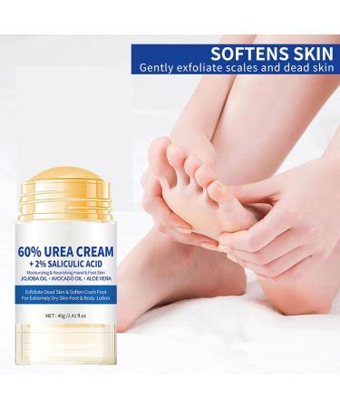  QEEROYO Anti Crack Foot Cream 60% Urea Moisturizer Foot Cream Extra Dry Foot Cream for Dry Broken Heels Relieves Dry Feet 40g - Buy Online on GoSupps.com