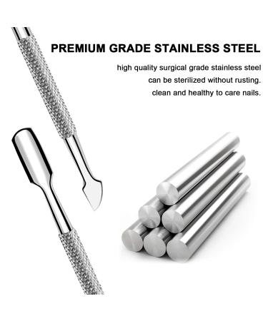 NICEMOVIC Pro Cuticle Pusher & Spatula 2-Sided Stainless Steel Tool for Gel Nail Polish Removal International Shipping Available - Buy Online on GoSupps.com