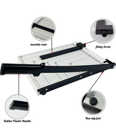 Hamnor Office Heavy Duty Munal A4 Paper Trimmer White Paper Cutter Machine for Craft Photo 12" Paper Cutter White A4-12x14" - Buy Online on GoSupps.com
