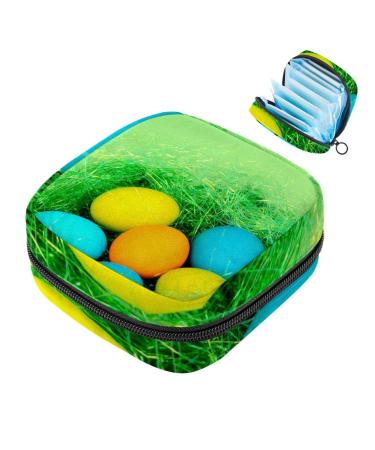 Women's binding-storage bag Painted Easter egg women's tampon bag tampon storage bags zip pockets menstrual tied bags multi06