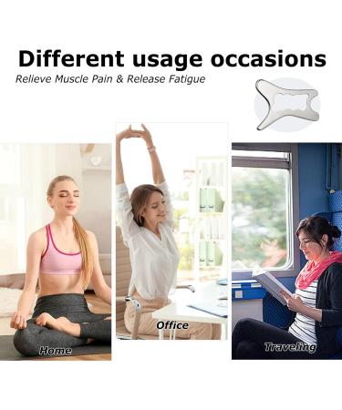 Stainless Steel Gua Sha Tool | 5.9x3.2 Inch Muscle Scraping for Pain Relief & Fatigue | Body Gua Sha with Handle for Back Legs Arms Neck & Shoulders - International Shipping Available - Buy Online on GoSupps.com
