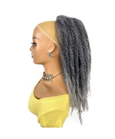VAVANGA Marley Hair Ponytail 18 Ombre Grey | Afro Kinky Synthetic Braiding Hair Extension in T1B/GRAY - Buy Online on GoSupps.com
