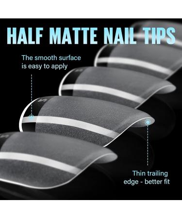 Tomicca Quadrat Artificial Nail Tips - 504 Ultra Short Gel Tips for DIY Nail Art & Studios | 12 Sizes French Full Cover Nail Tips - Buy Online on GoSupps.com