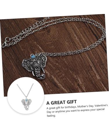 GLSTOY 1pc Elephant Necklace Minimalist Necklace Stylish Necklace Animal Pendant Necklace Alloy Silver - Buy Online on GoSupps.com