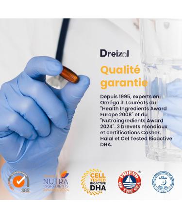 Brudy Lab Dreizol Omega 3 DHA 1500 avec EPA et DPA + Mangan se Zinc et Cuivre - Haute Concentration - Renforce les Tissus Oculaires R tine Sant Cardiaque et C r brale - 60 Capsules Jaune - Buy Online on GoSupps.com