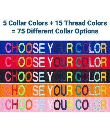Personalized Cat Collar with Safety Release Buckle | Custom Embroidered, Adjustable Nylon ID Collar with Bell for Cat or Kitten - Buy Online on GoSupps.com