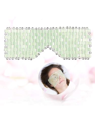 Natural Jade Sleep Mask & Blindfold  Jade Eye Mask for Hot and Cold Anti Aging Therapy  Help Reduce Puffy Eyes/Sinus/Headache/Migraine Relief