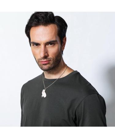 Personalized Photo Necklace for Cat & Dog Lovers | Stainless Steel Round/Heart-Shaped Gifts - Buy Online on GoSupps.com