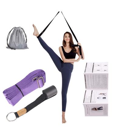 UBING Leg Stretcher, Door Flexibility Trainer, Over The Door Strech Strap for Flexibility, Splits Trainer for Dance Ballet Cheer Gymnastics Taekwondo Stretching Light Purple