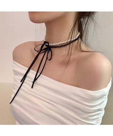 Handmade Southjieling Fashionable Pearl Necklace with Loop Trailer - Stylish Collarbone Chain for Women & Girls - Buy Online on GoSupps.com