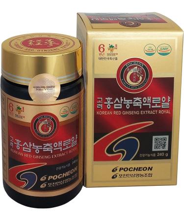 Pocheon 240g(8.5oz) 100% Pure Korean 6Years Root Panax Red Ginseng Extract Royal 70% Solid State Saponin Natural Immune Support