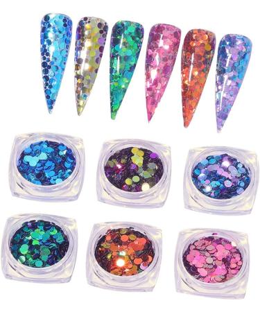 OKwife Aurora White Sequins Nail Art Glitter Powder - Mermaid Dust & Small Flakes for DIY Nail Decorations - Buy Online on GoSupps.com