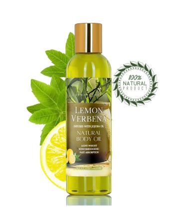 Lather Green - Lemon Verbena Natural Body Oil - Nourishing & Hydrating with Essential Oils Paraben-Free 4 oz - Buy Online on GoSupps.com