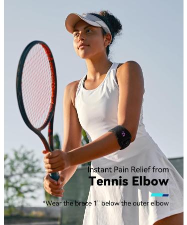 Fitomo 3D Air Cushioned Tennis Elbow Support Strap - Violet | Tendonitis Relief for Men & Women - Buy Online on GoSupps.com