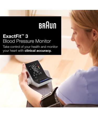 Braun ExactFit 3 Upper Arm Blood Pressure Monitor - Clinically Proven Accuracy, Easy At-Home Use - 2 Cuff Sizes Included - Buy Online on GoSupps.com