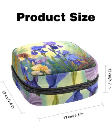 Large Capacity Storage Bags for Women's Bandages & Menstrual Cups | Travel Organizer | Violet Watercolor Design - Perfect for Makeup & Essentials - Buy Online on GoSupps.com