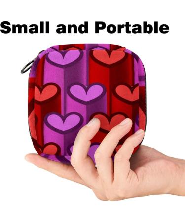 Javenproeqt Portable Women's Binding Bags | Menstrual Cup & Tampon Pocket for Teenage Girls | Violet Red Multicolored - Buy Online on GoSupps.com
