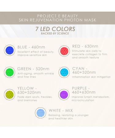 Project E Beauty 7色LED Amazon.com : Project E Beauty LightAura LED Face Mask 7