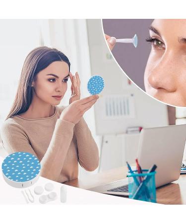 Blue Sky With Clouds Round Case For Contact Lens Kit Storage Box with Mirror Printed - Buy Online on GoSupps.com