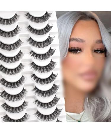 Naturally Thick Eyelashes(8 Pairs) D Curl False Eyelashes 3D Effect + Enlarge The Eyes Soft Curl Reusable Non-irritating for Parties D - Buy Online on GoSupps.com