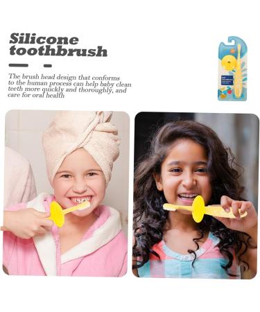 Beavorty Travel Toothbrush for Toddlers - Portable Children's Mouth Cleaner & Accessories | Yellow - Buy Online on GoSupps.com