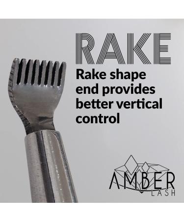 Stainless Steel Amber Lash Lift Perm Tool with Separation Comb Stick - Eyelash Extensions Supplies - Buy Online on GoSupps.com